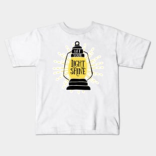 Let your light shine, lantern typography Kids T-Shirt